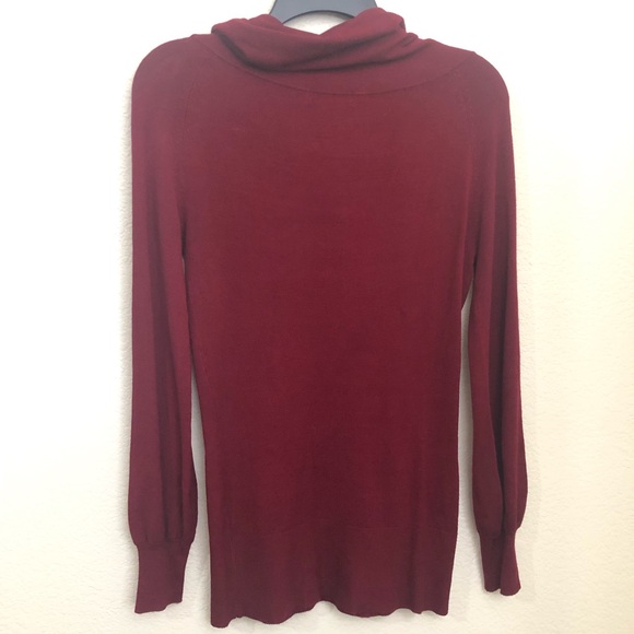 RAMPAGE Juniors Cowlneck Sweater Long Sleeve Wine Red Basic Pullover - Picture 7 of 9